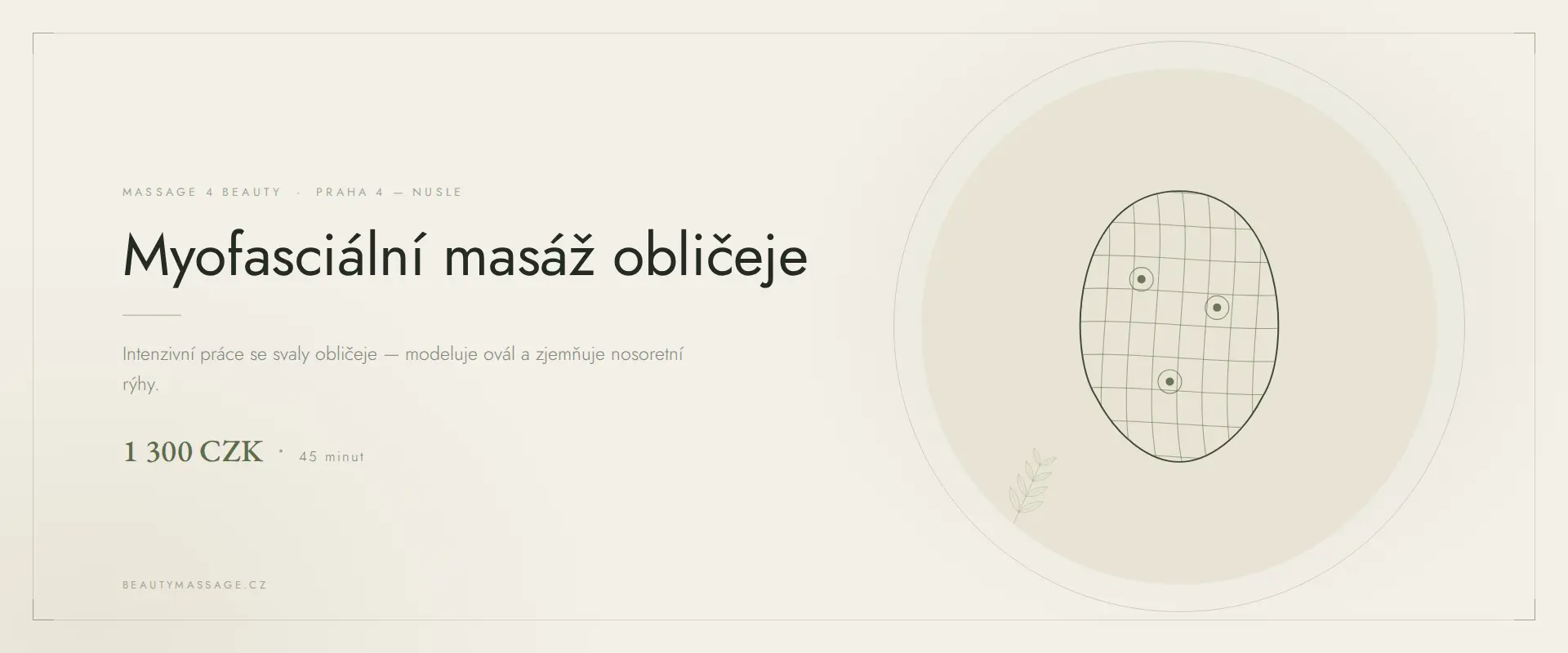 Myofasciální masáž obličeje ve studiu Massage 4 Beauty v Praze 4